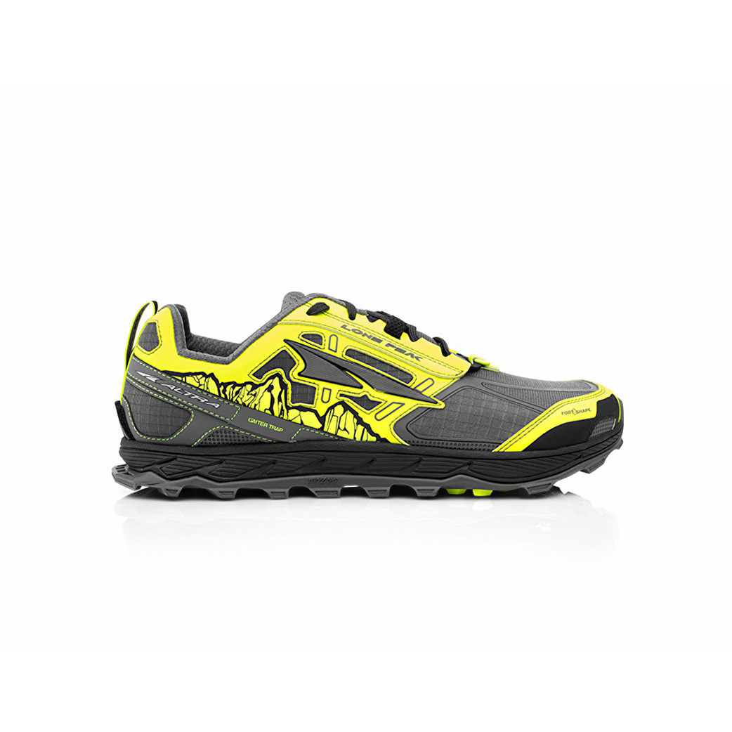 Altra Trailrunning Schuhe Herren - Lone Peak 4 - Grau/Gelb 654ZBMDNE